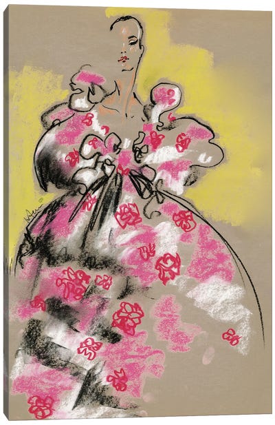 Valentino Pastel Florals Canvas Art Print - Elly Azizian