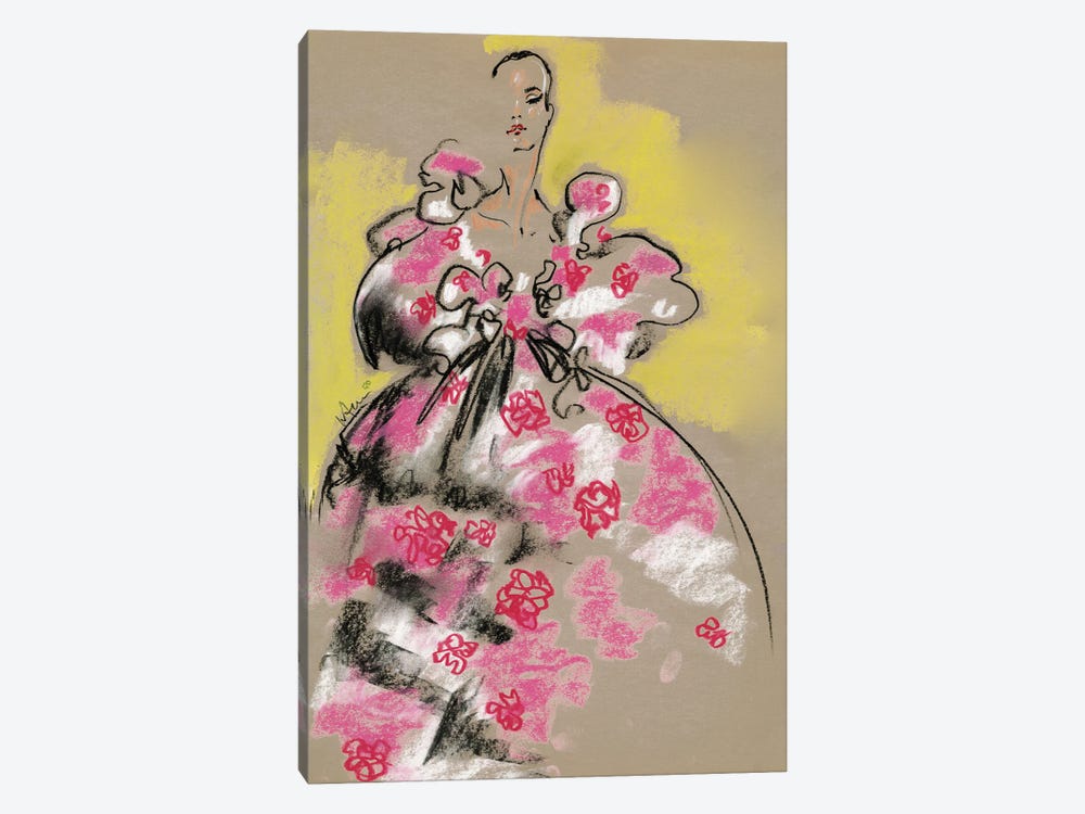 Valentino Pastel Florals by Elly Azizian 1-piece Canvas Art Print