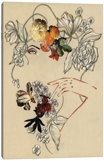 Floral Portrait III Canvas Art Print - Elly Azizian