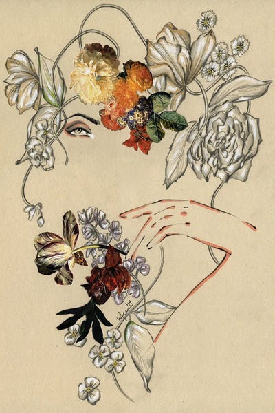 Elly Azizian: Floral Portrait III by Elly Azizian