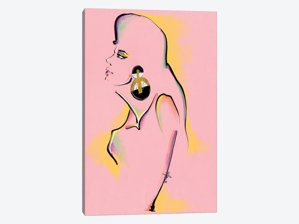 Pink Portrait Collage by Elly Azizian 1-piece Art Print