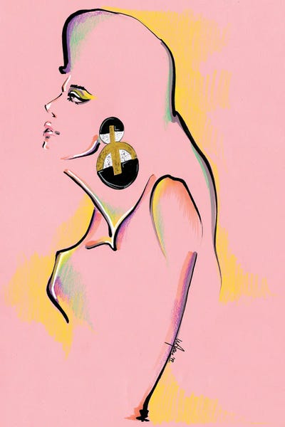 Graphic Fashion: Pink Portrait Collage by Elly Azizian