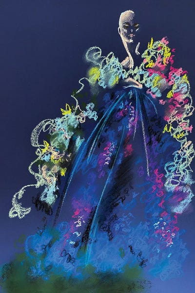 Graphic Fashion: Springtime Pastel Florals by Elly Azizian