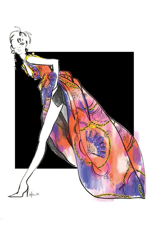 Ballgown Color Splash by Elly Azizian wall art