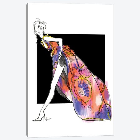 Ballgown Color Splash Canvas Print #EAZ60} by Elly Azizian Canvas Wall Art