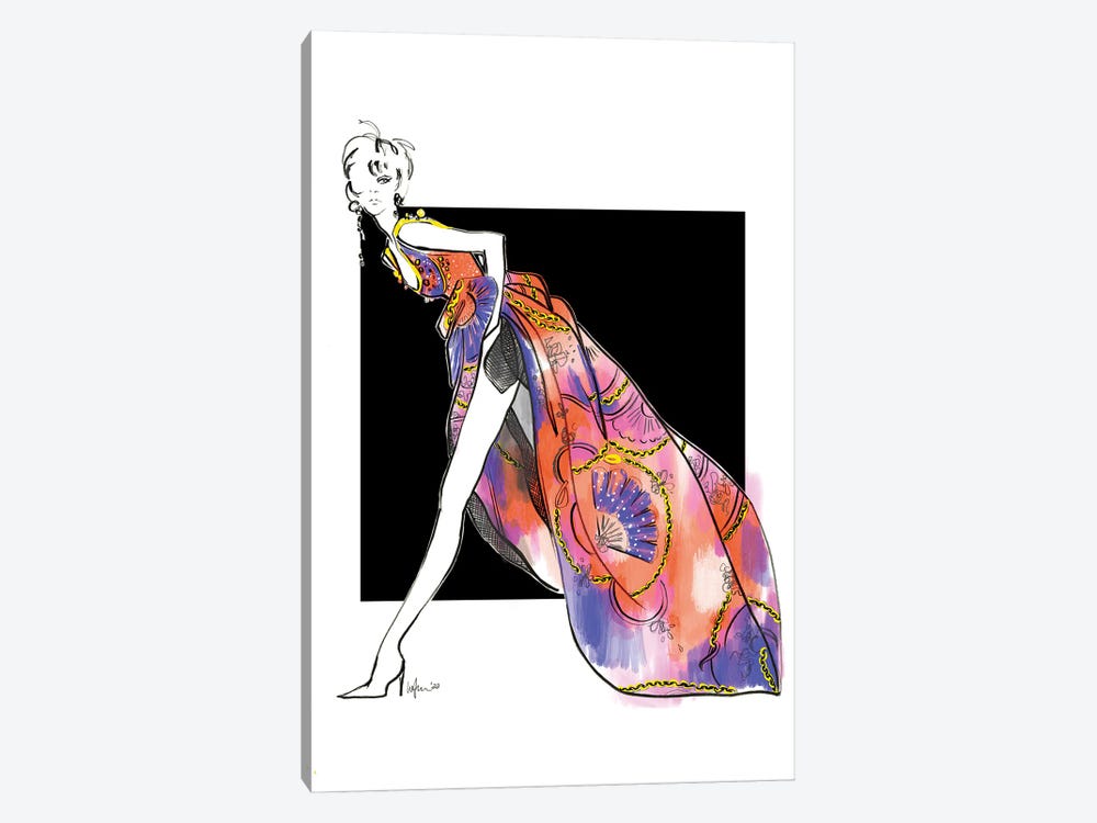 Ballgown Color Splash by Elly Azizian 1-piece Canvas Print