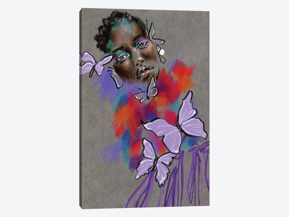 Lavender Flutter by Elly Azizian 1-piece Canvas Art Print
