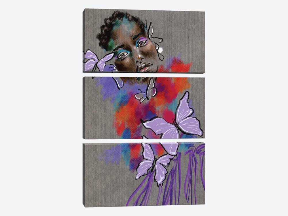 Lavender Flutter by Elly Azizian 3-piece Art Print