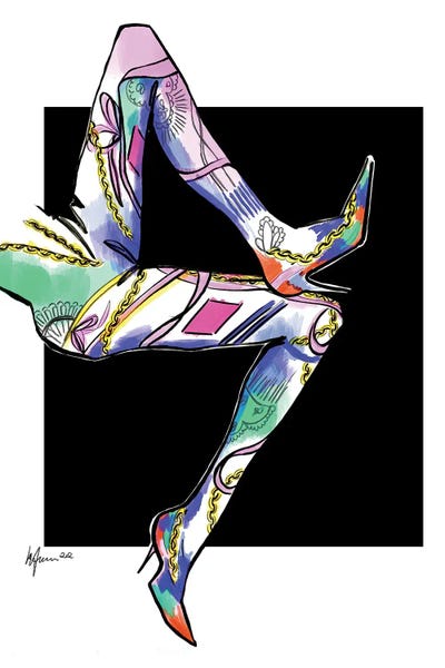 Leggins And Heels by Elly Azizian multi panel art