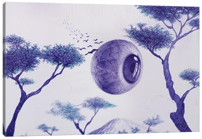 Eyeball In The Forest Canvas Art Print - Ebuka Emmanuel