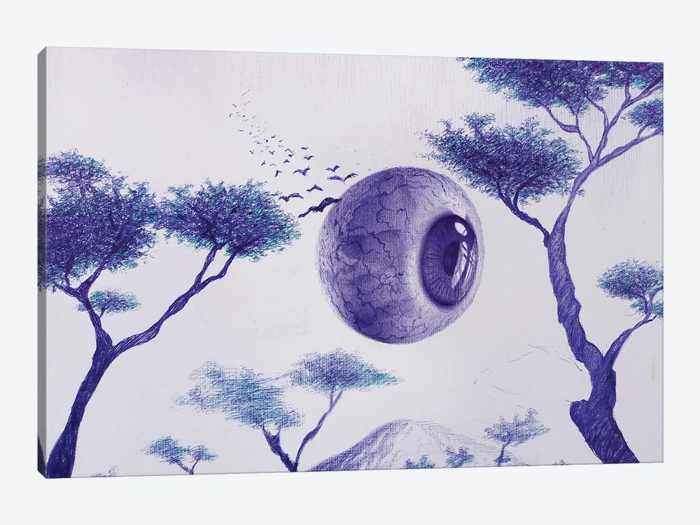 Eyeball In The Forest by Ebuka Emmanuel 1-piece Art Print
