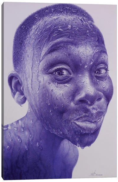 Spillage III Canvas Art Print - Contemporary Portraiture by Black Artists