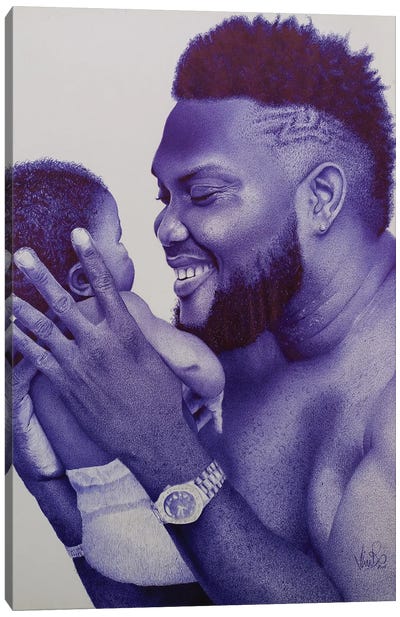 Father's Love Canvas Art Print - Black Joy