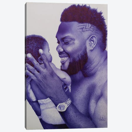 Father's Love Canvas Print #EBK9} by Ebuka Emmanuel Canvas Artwork
