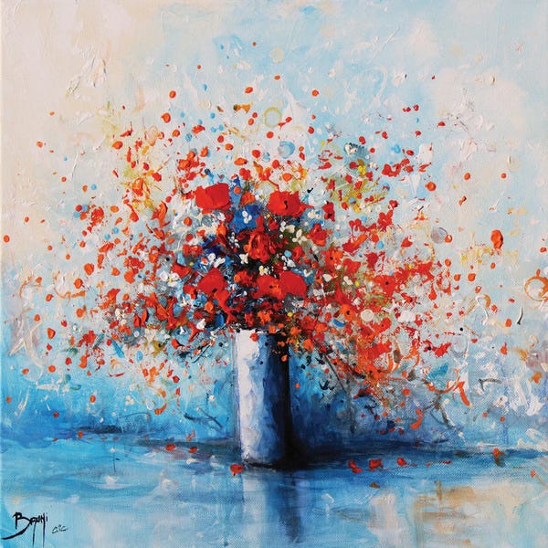 Giclee Features: Red Flower Burst by Eric Bruni