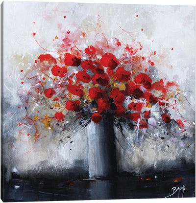 Red Flowers Canvas Art Print - Eric Bruni