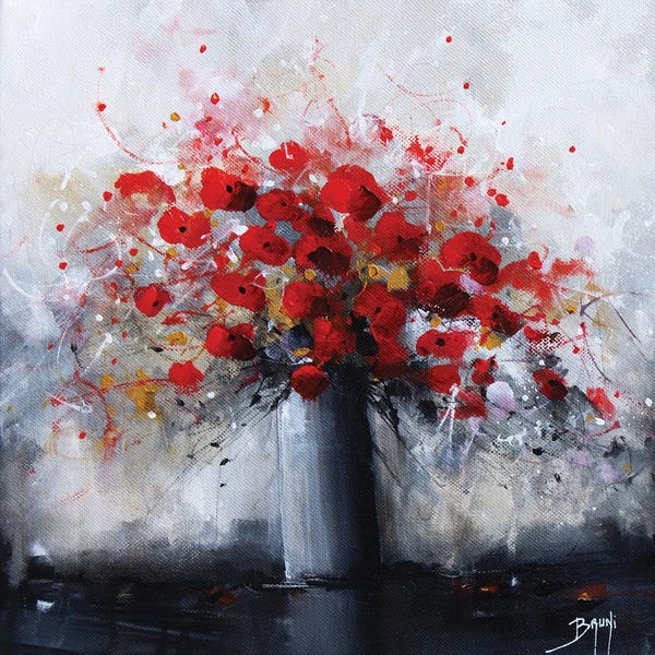 Contemporary Fine Art: Red Flowers by Eric Bruni