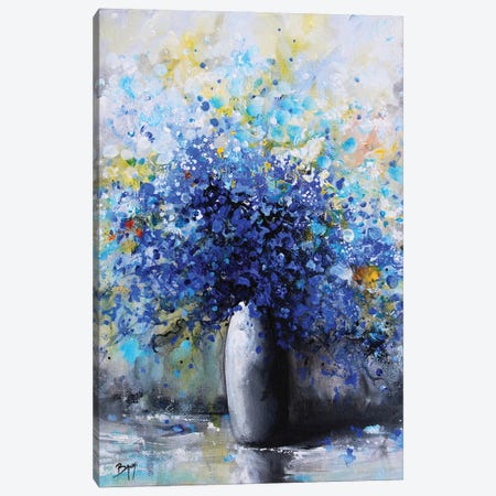 Blue Flowers Canvas Print #EBN13} by Eric Bruni Canvas Art Print