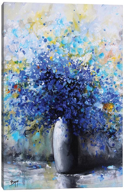 Blue Flowers Canvas Art Print - Eric Bruni