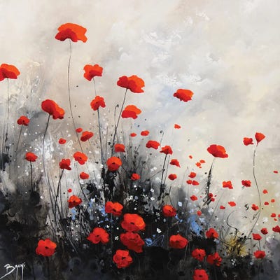 Melancholy Poppy by Eric Bruni framed wall art