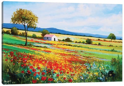 Flower Landscape Canvas Art Print - Eric Bruni