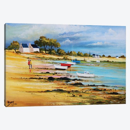Low Tide Fishing Boats Canvas Print #EBN45} by Eric Bruni Canvas Art Print