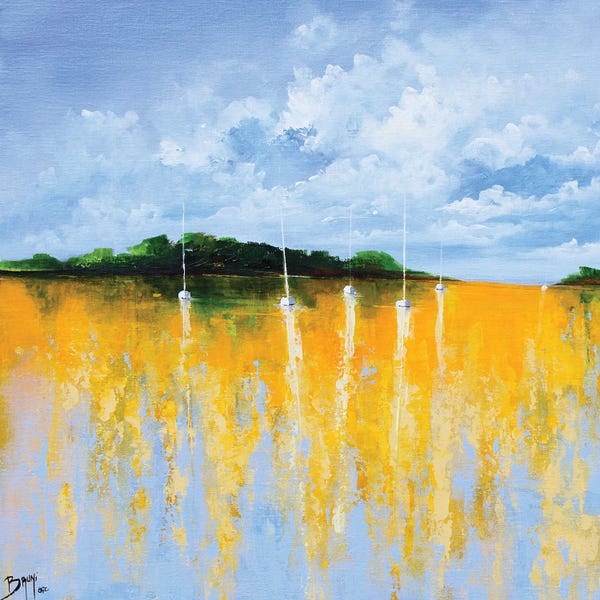 Eric Bruni: Yellow Reflections On The Lagoon by Eric Bruni