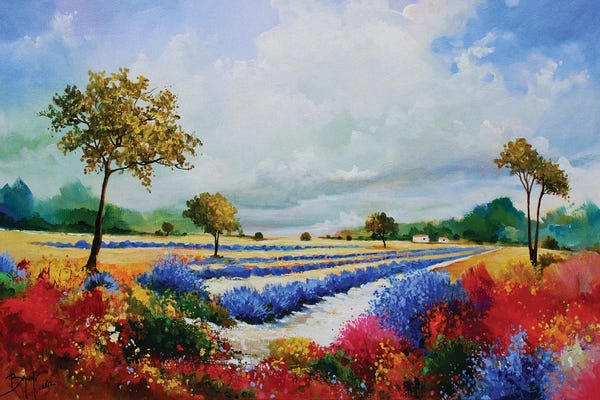 Herbs: Colorful Lavender And Bushes by Eric Bruni