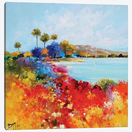The Flower Beach Canvas Print #EBN49} by Eric Bruni Canvas Art