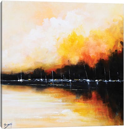 Reflections On The Sea Canvas Art Print - Eric Bruni