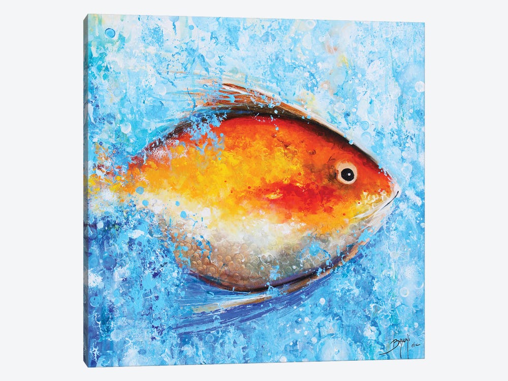 Yellow Fish by Eric Bruni 1-piece Canvas Artwork