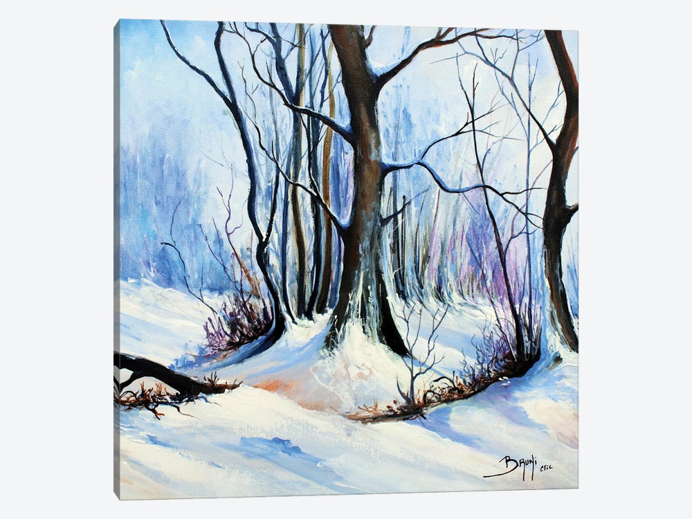 Snow In The Forest by Eric Bruni 1-piece Canvas Print