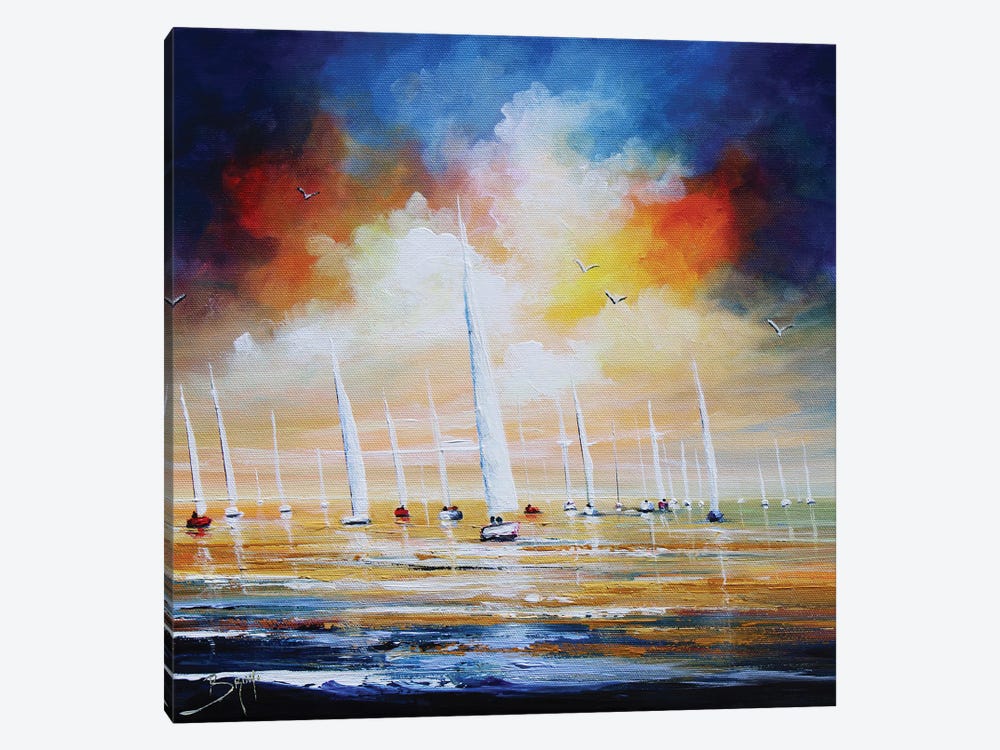 Regattas In The Middle Of The Ocean by Eric Bruni 1-piece Canvas Art Print