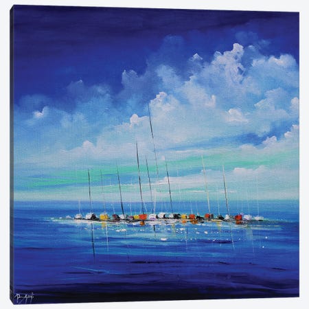 The Boats Canvas Print #EBN61} by Eric Bruni Canvas Artwork