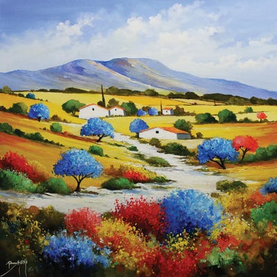 Blue Trees by Eric Bruni framed wall art