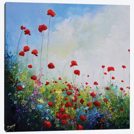 Coquelicots In Celebration Canvas Print #EBN65} by Eric Bruni Art Print