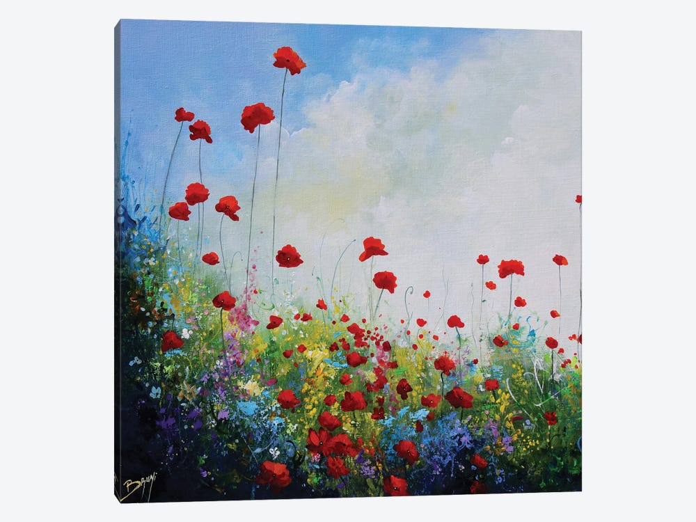 Coquelicots In Celebration by Eric Bruni 1-piece Canvas Artwork