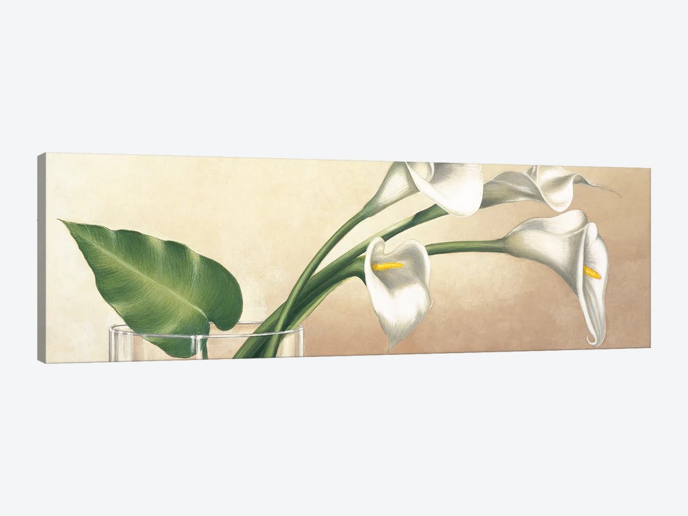 Vaso con calle bianche by Eva Barberini 1-piece Canvas Art Print
