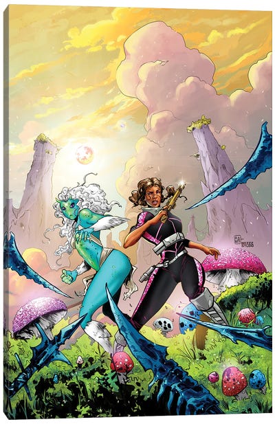 Beyond The Farthest Star: Warriors Of Zandar #1 Canvas Art Print - The Edgar Rice Burroughs Collection