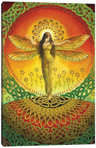 The Dragonfly Goddess Canvas Art Print - Mythological Figures