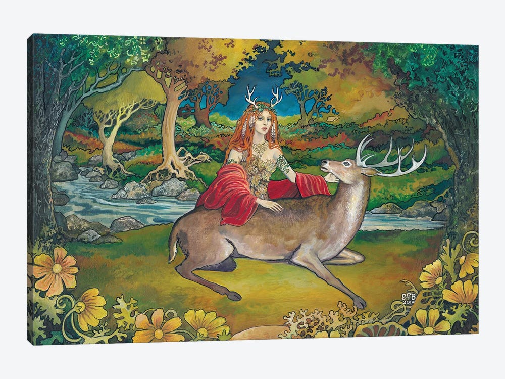 Elen Of The Ways: Goddess Of The Wild Wood by Emily Balivet 1-piece Art Print