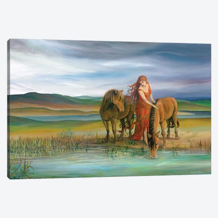 Epona: The Celtic Horse Goddess Canvas Print #EBV19} by Emily Balivet Art Print