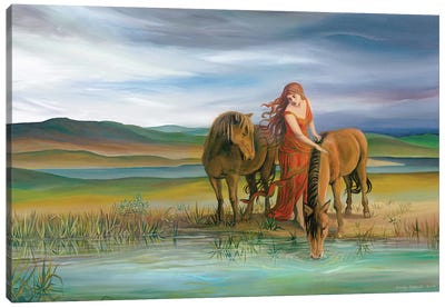 Epona: The Celtic Horse Goddess Canvas Art Print