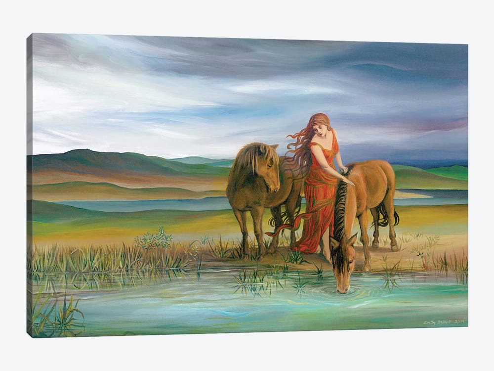 Epona: The Celtic Horse Goddess by Emily Balivet 1-piece Canvas Art Print