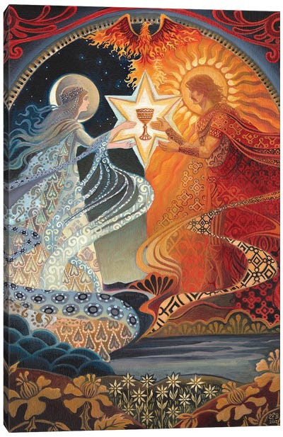 The Alchemical Wedding Canvas Art Print - Couple Art