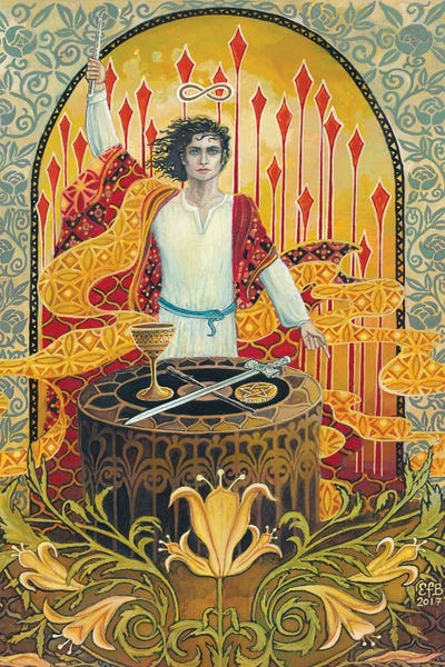 The Magician by Emily Balivet metal wall art