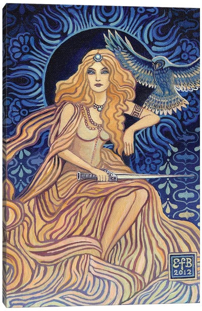 Minerva: Goddess Of Wisdom And Strategy Canvas Art Print - Emily Balivet