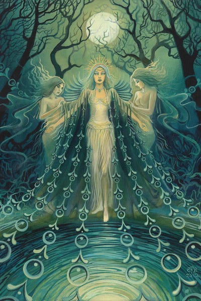 Nyx: Goddess Of The Night by Emily Balivet metal wall art