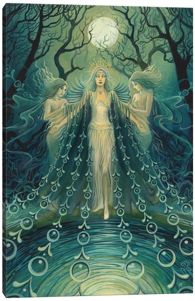 Nyx: Goddess Of The Night Canvas Art Print - Emily Balivet
