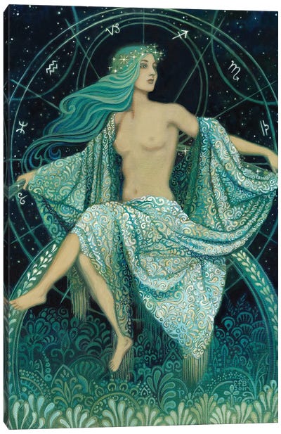 Asteria: Goddess Of The Stars Canvas Art Print - Zodiac Art